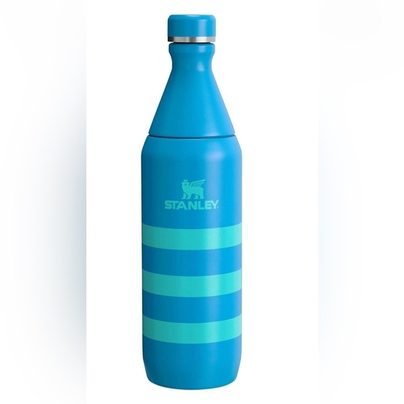 Stanley Slim Bottle 20oz Cobalt Stripes Summer Vibes Collection Target New - Picture 2 of 4
